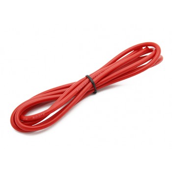 14AWG Turnigy Pure-Silicone Wire (1м.) - червен  (2,08мм2)
