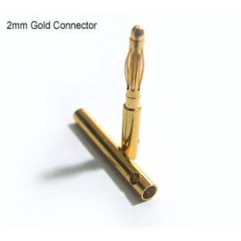 2mm Gold Connectors 10 pairs (20pc)