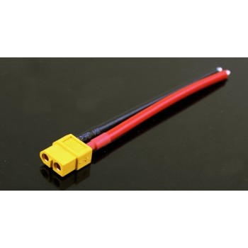 XT60 Female (batt) with 12AWG Silicon Wire 10cm